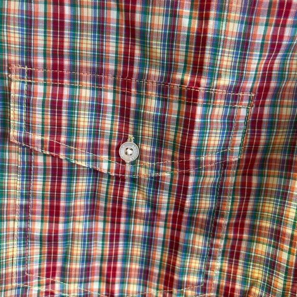 American Eagle Bright Plaid Short Sleeve Extra Large (XL) - Picture 4 of 6